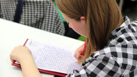 Noia estudiant